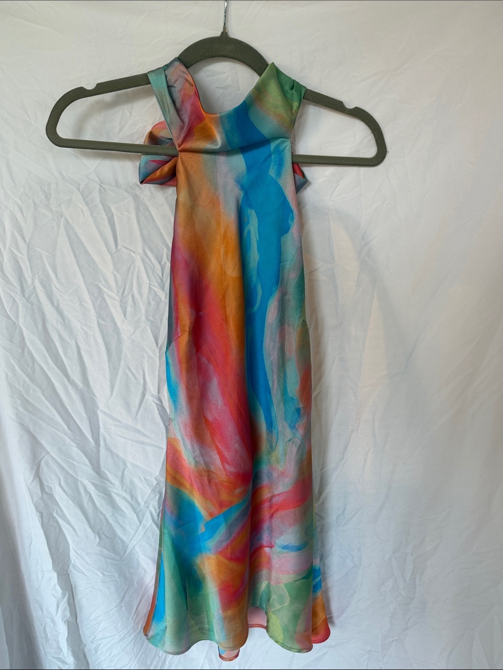 Show Me Your MuMu Multicolor Watercolor-Print Mini Dress